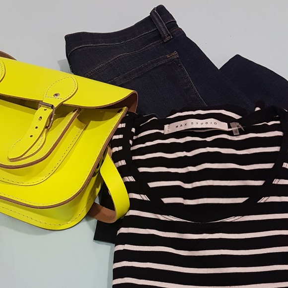 Max Studio Tops - Max Studio Black and White Striped Tee